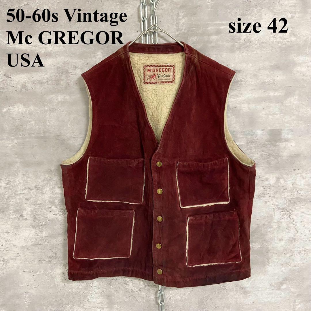11 10迄 50-60s マックレガー スエードレザーベストM MC GEORGE