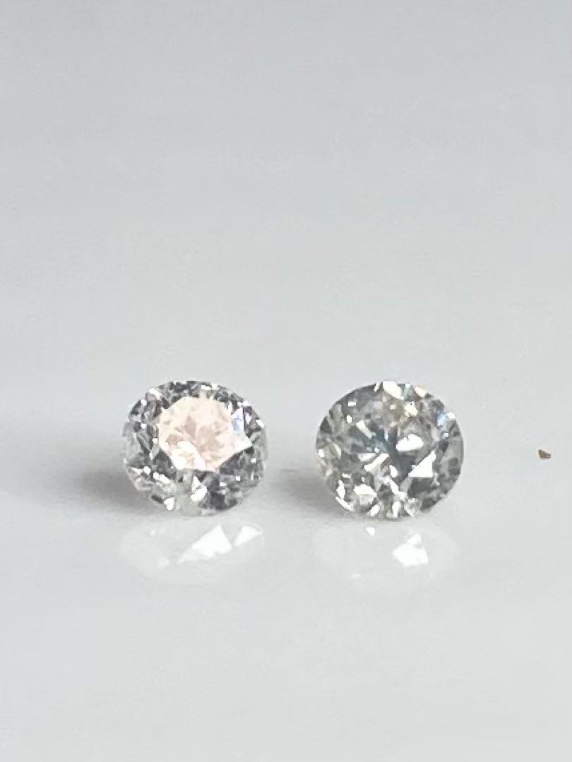 鑑定書付き　計0.6ct プラチナ　PT天然ダイヤモンドピアス