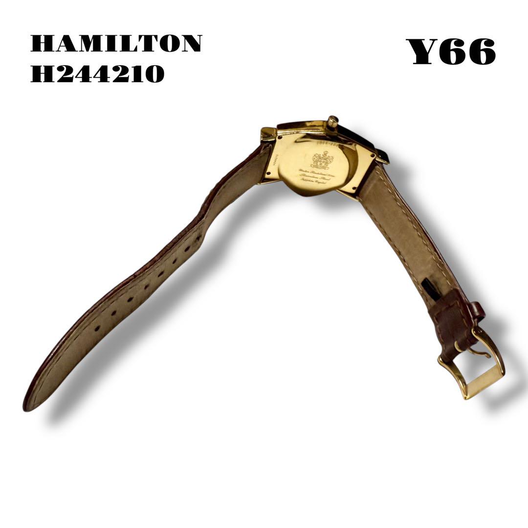 ★限定出品★ HAMILTON H244210 純正 茶革 ゴールド レザー 金