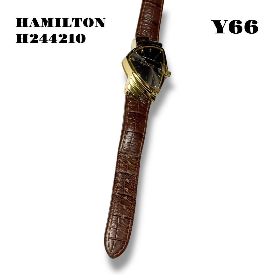★限定出品★ HAMILTON H244210 純正 茶革 ゴールド レザー 金