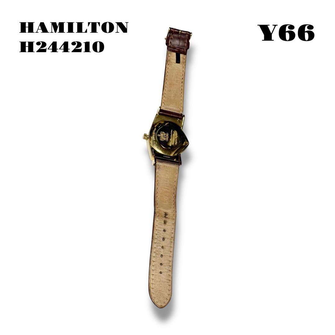 ★限定出品★ HAMILTON H244210 純正 茶革 ゴールド レザー 金