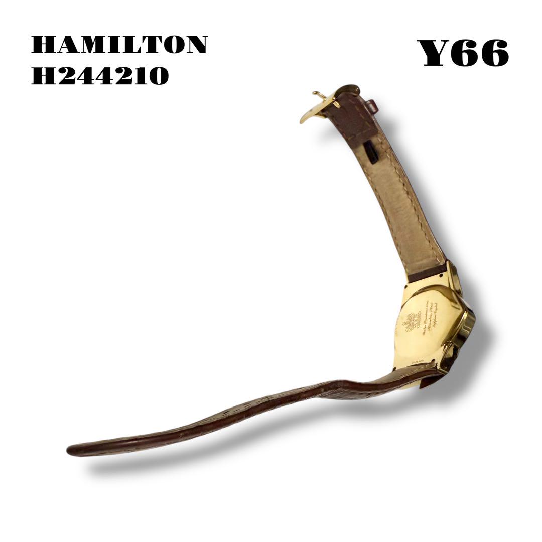 ★限定出品★ HAMILTON H244210 純正 茶革 ゴールド レザー 金