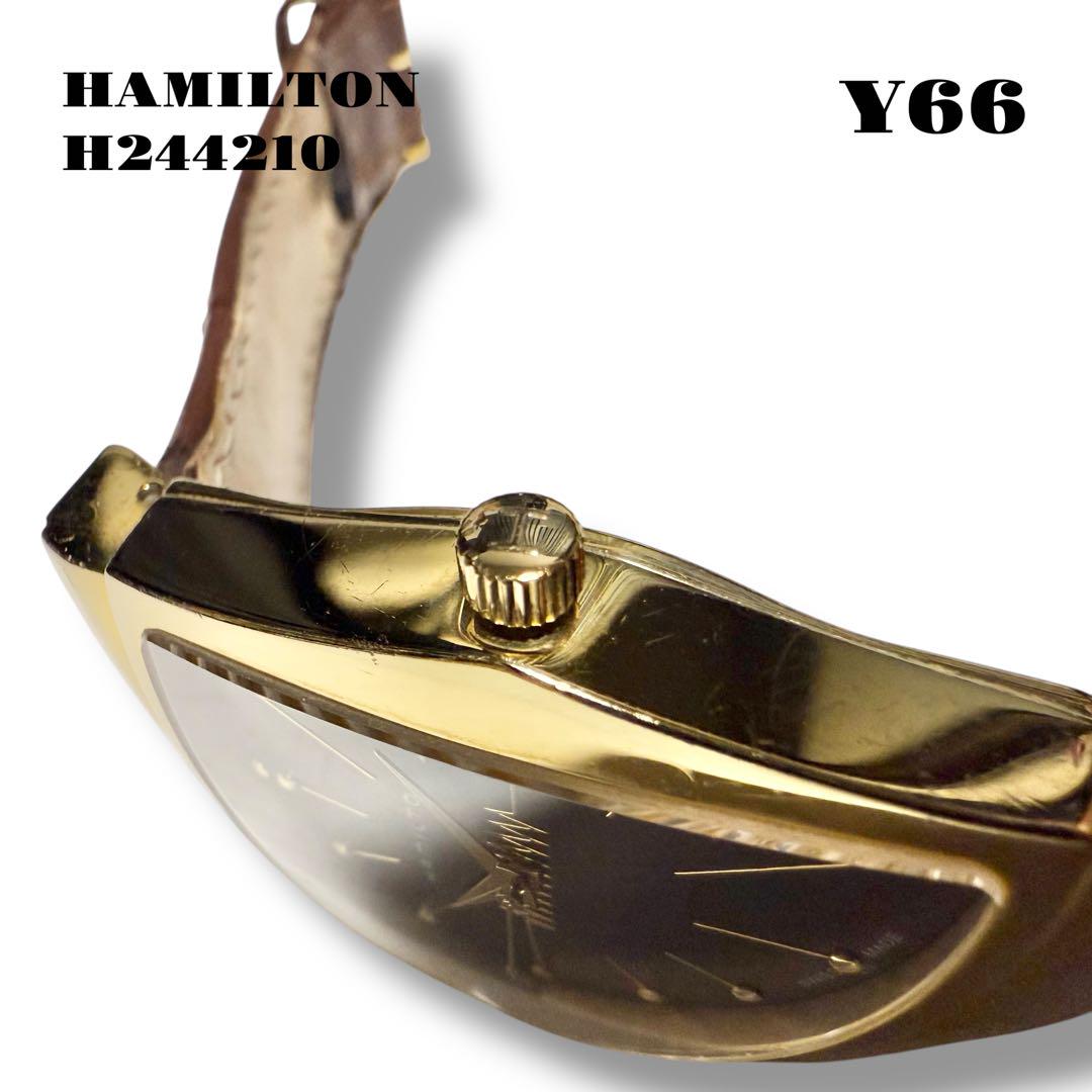 ★限定出品★ HAMILTON H244210 純正 茶革 ゴールド レザー 金