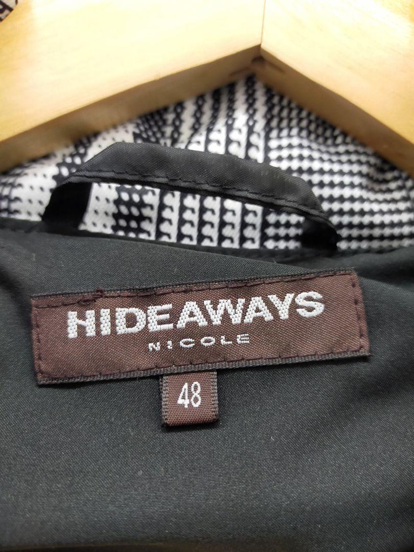 美品 HIDE AWAYS　NICOLE（ニコル） フードプリント中綿ブルゾン