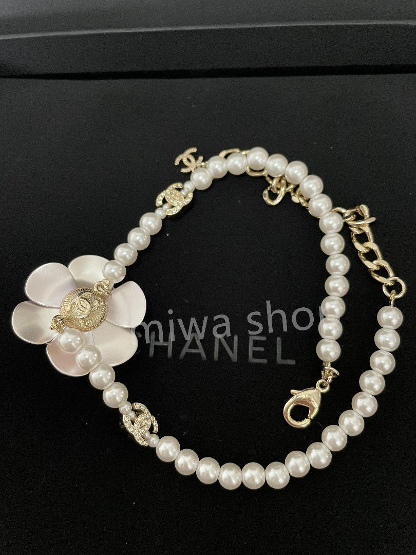 CHANEL チョーカー カメリア パール ピンク