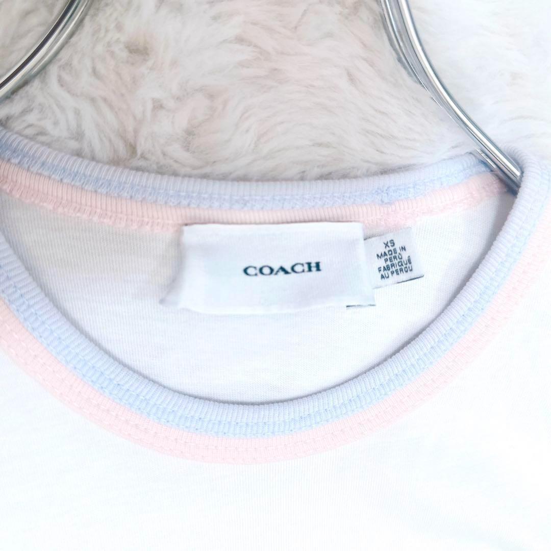 COACH 花柄　ロゴ　刺繍 半袖Tシャツ XS 2024年製 COACH 花柄 ロゴ 刺繍 半袖Tシャツ XS 2024年製 - メルカリ
