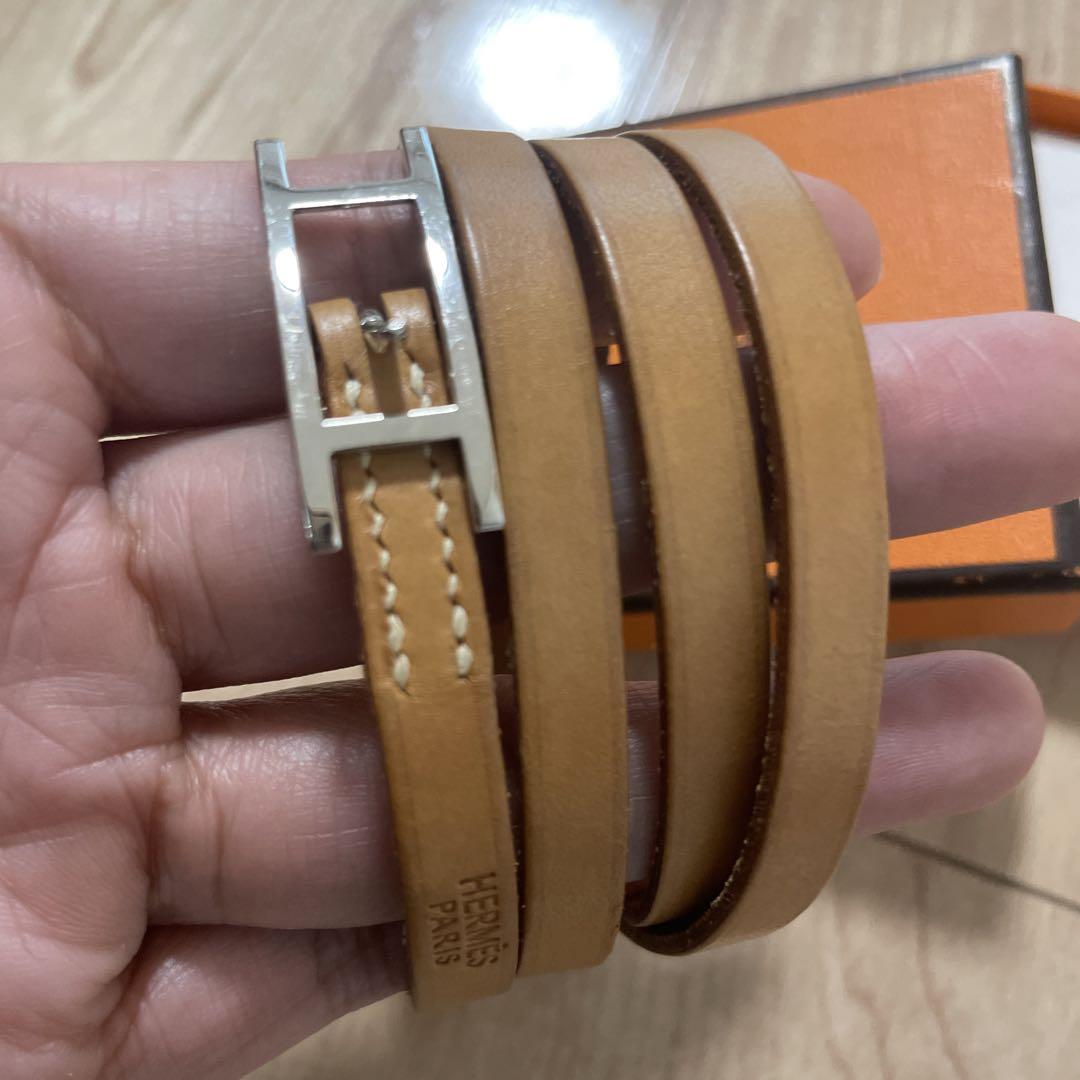 エルメス(Hermes) アピ 4連ブレスレット チョーカー レザー