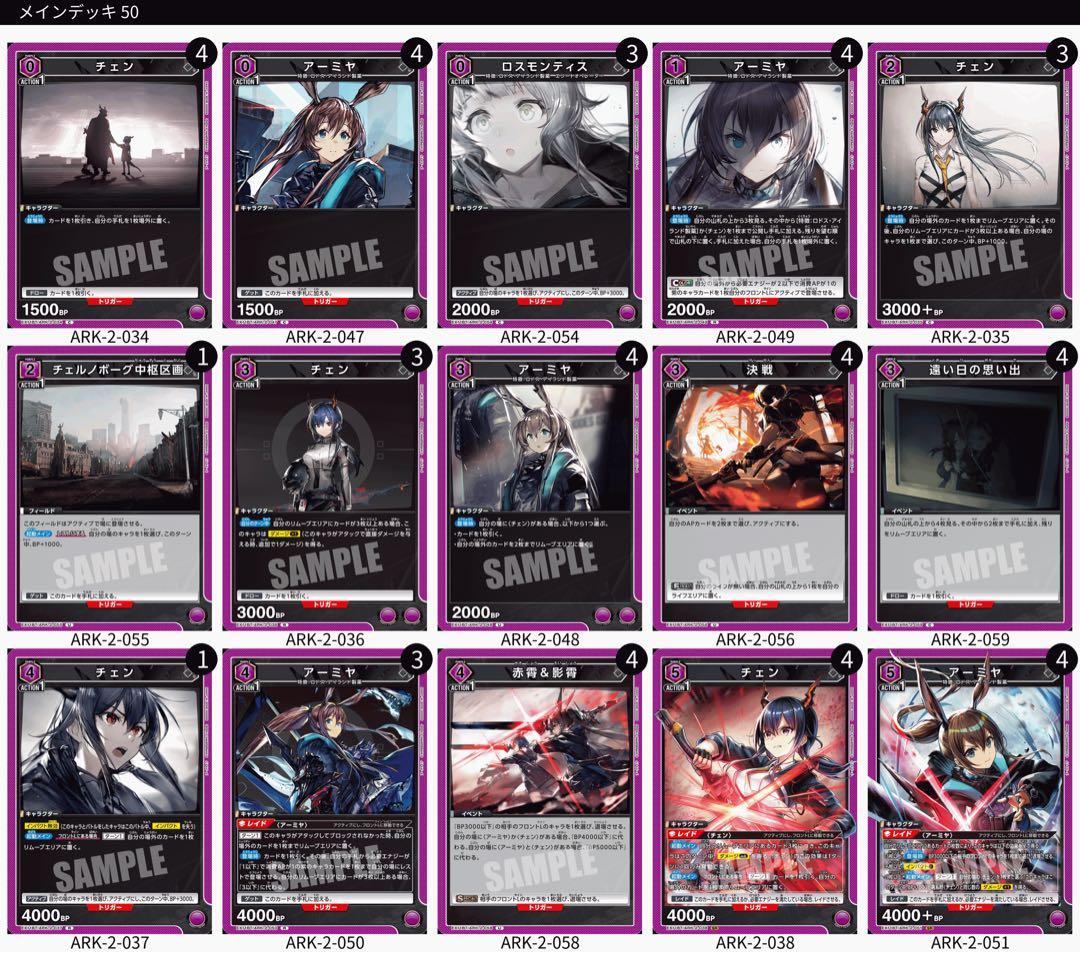 ユニオンアリーナ アークナイツ チェン アーミヤ デッキ目立った傷や汚れなし