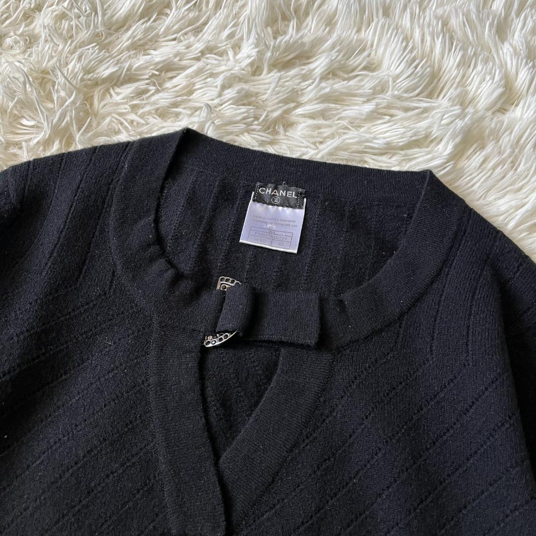 CHANEL シャネル カシミア100% ニット 黒 セーター サイズ42