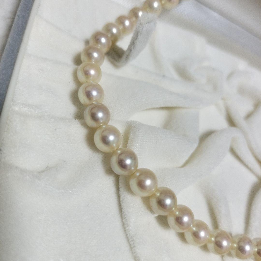 パールネックレス　シルバー刻印　ケース付 ✨美品✨ リアル パール 真珠 ネックレス シルバー刻印 6mm
