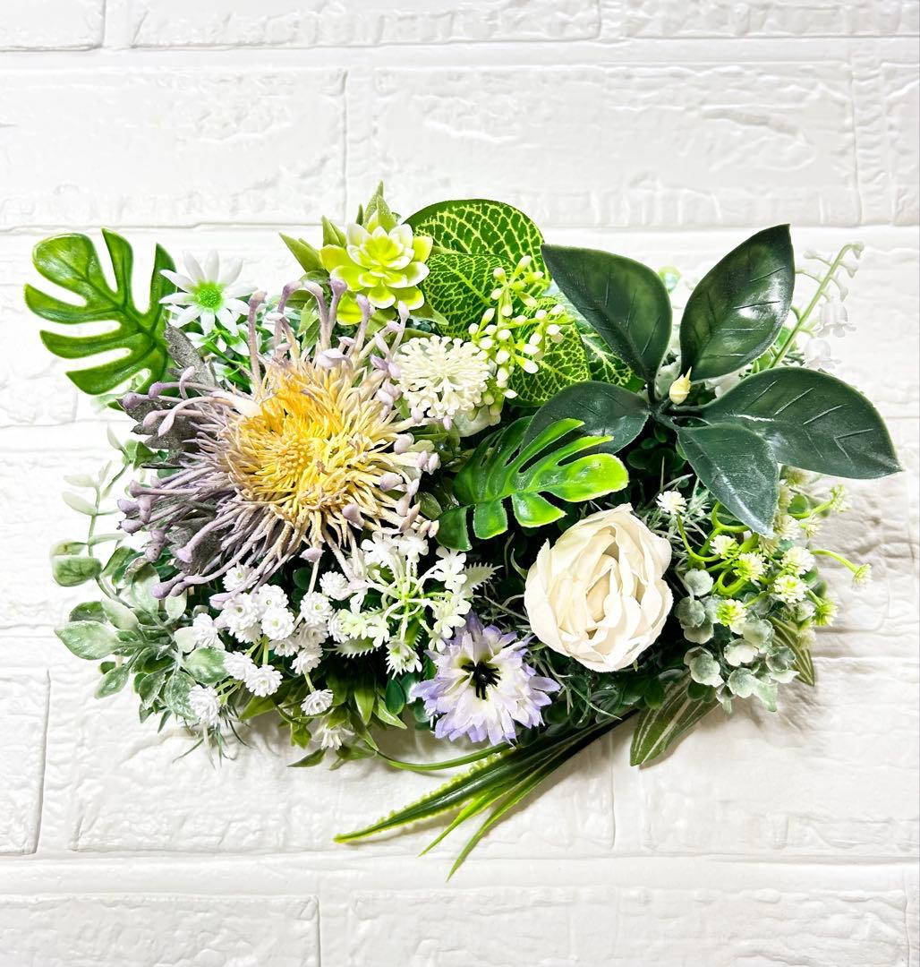 光触媒加工 フェイクグリーンウォール 壁掛け抗菌消臭ウォール No.59 ｜プロフラワーデザイナー監修・製作日本製 Couleur