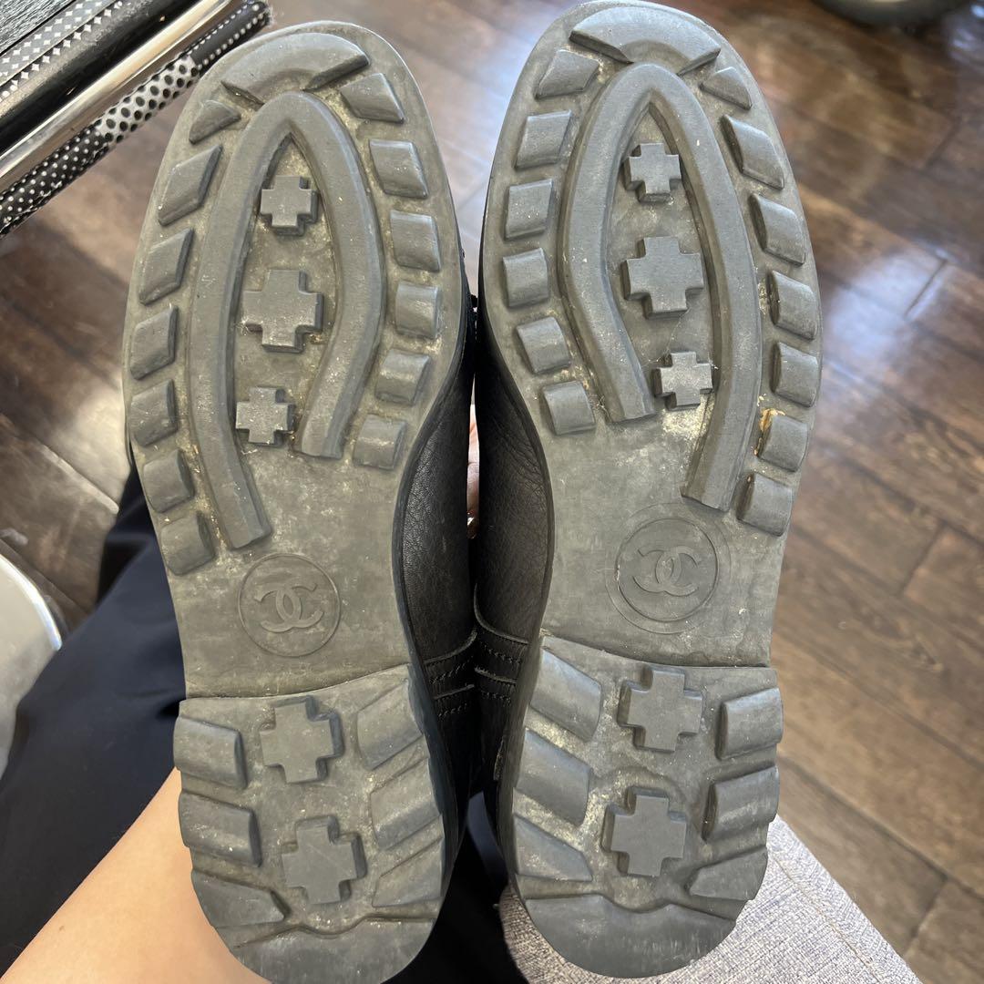 CHANEL 編み上げブーツ　ショートブーツ