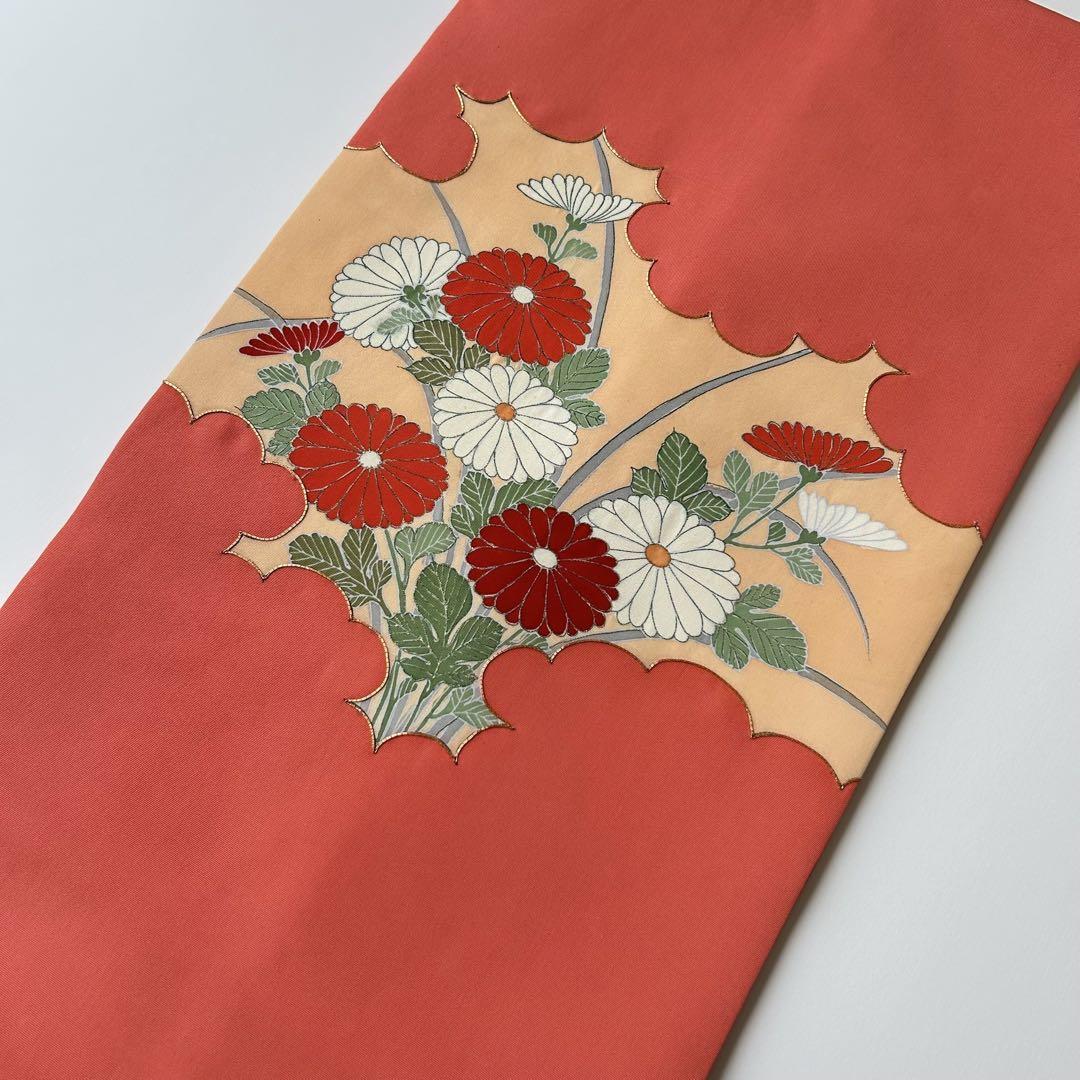 SOUBIEN 名古屋帯 黒 九寸名古屋帯 ブラック 花 フラワー 刺繍