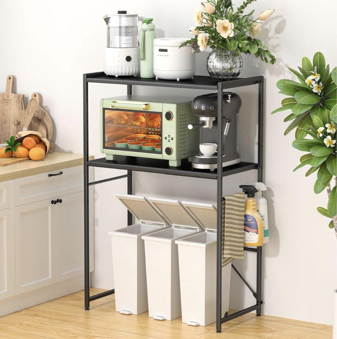 キッチンラック ゴミ箱上ラック 高さ125cm レンジボード 収納ラック 新品