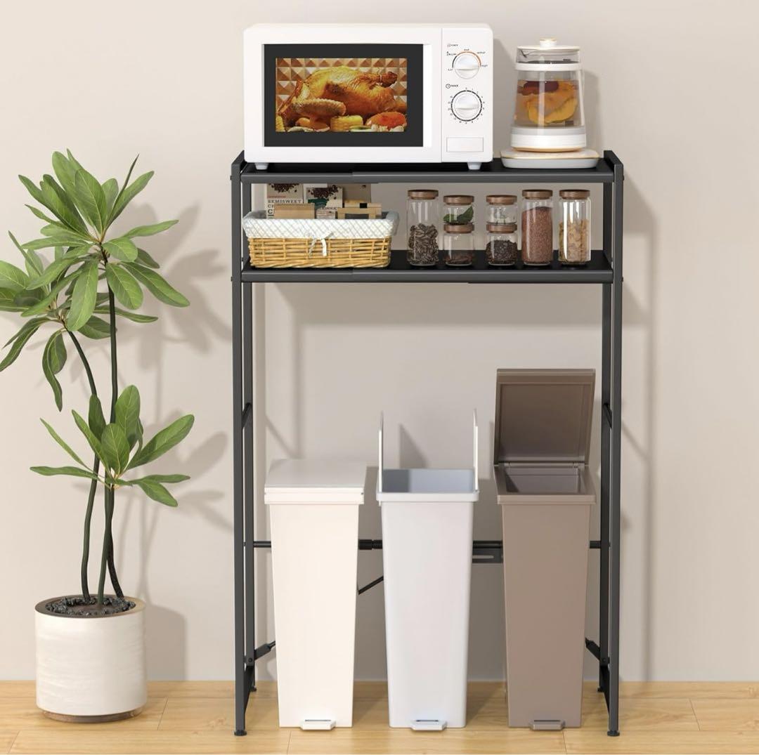 キッチンラック ゴミ箱上ラック 高さ125cm レンジボード 収納ラック 新品