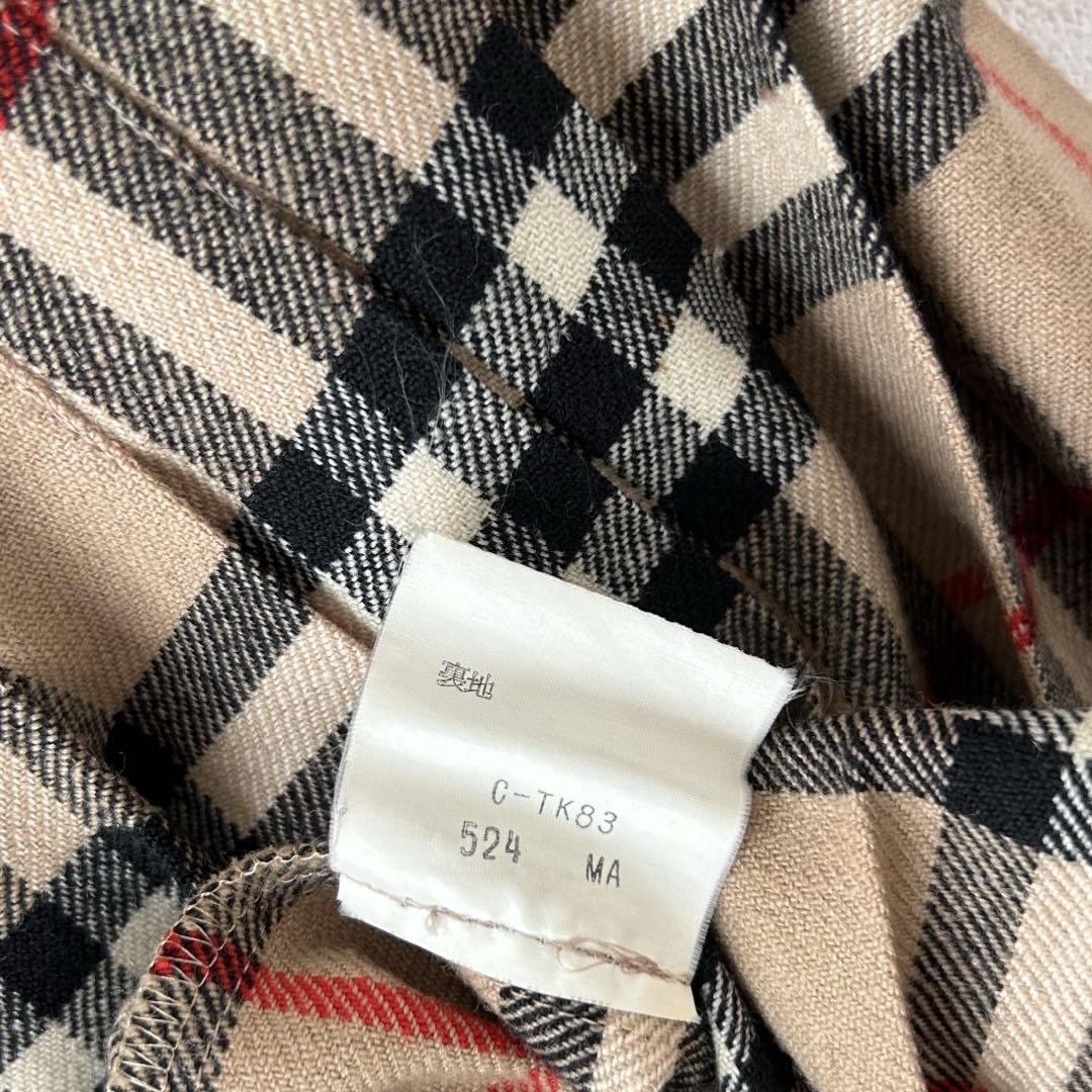 専用！90s BURBERRY ノバチェック柄 ロング丈 プリーツ 巻きスカート
