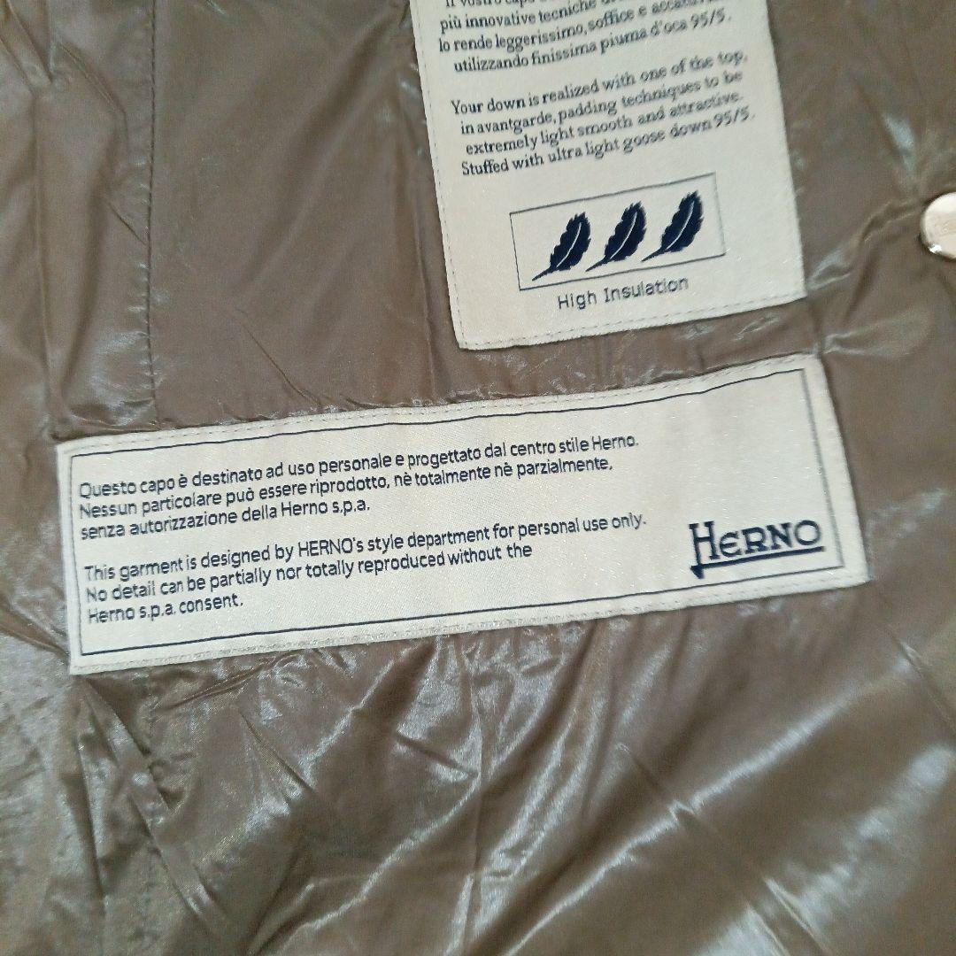 $HERNO ヘルノ ダウンコート Aライン 軽量 グースダウン モカブラウン $HERNO ヘルノ ダウンコート Aライン 軽量 グースダウン モカブラウン
