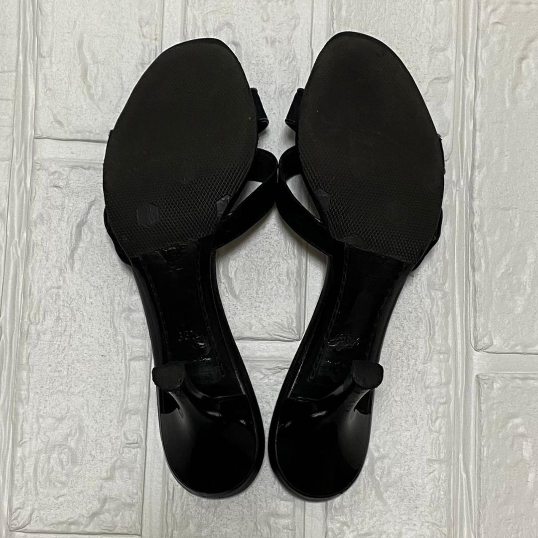 極美品 ルイヴィトン モノグラム ミュール サンダル レザー 黒 ブラック 画像11