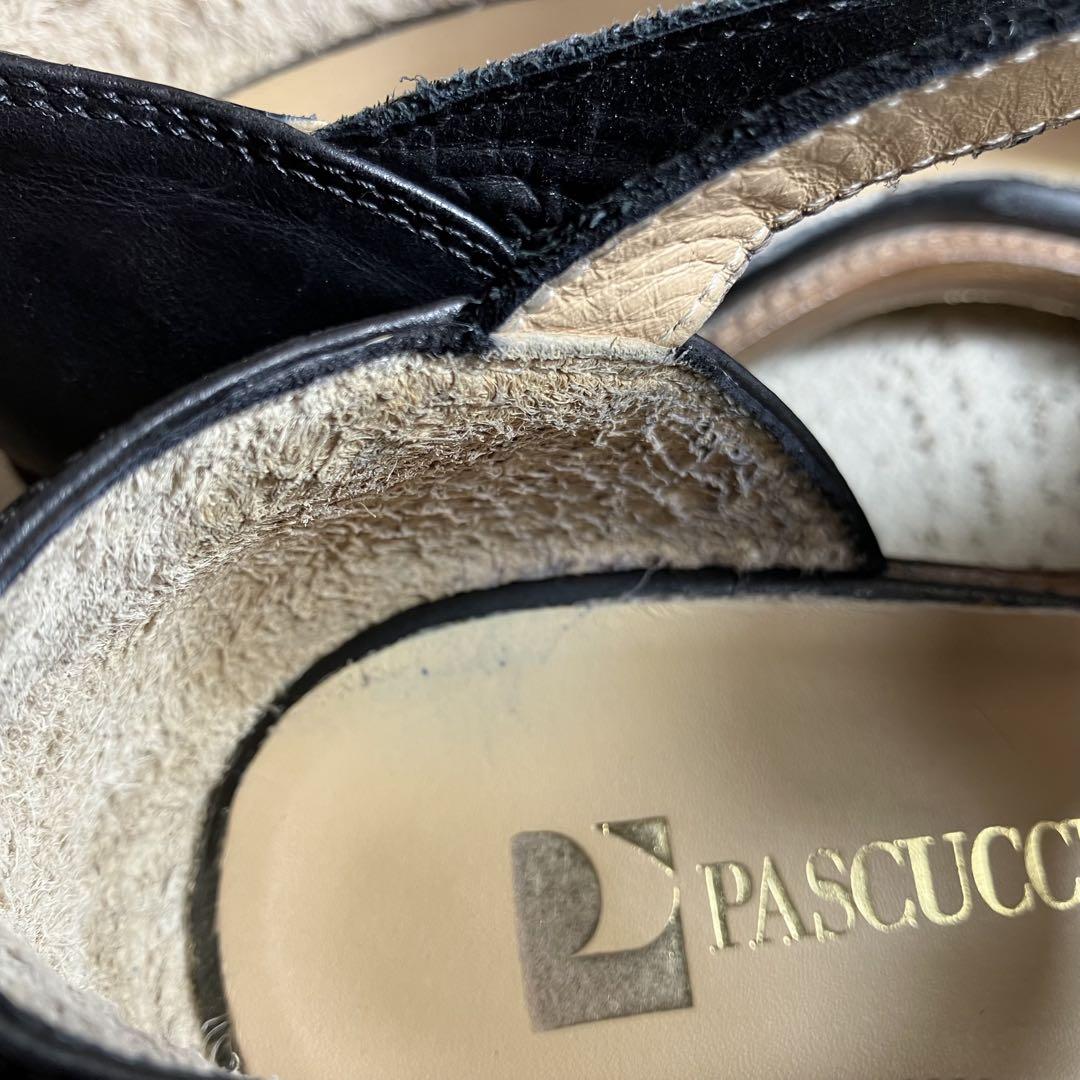 【美品】PASCUCCI パスクッチ グルカサンダル ブラック23.5 EU37