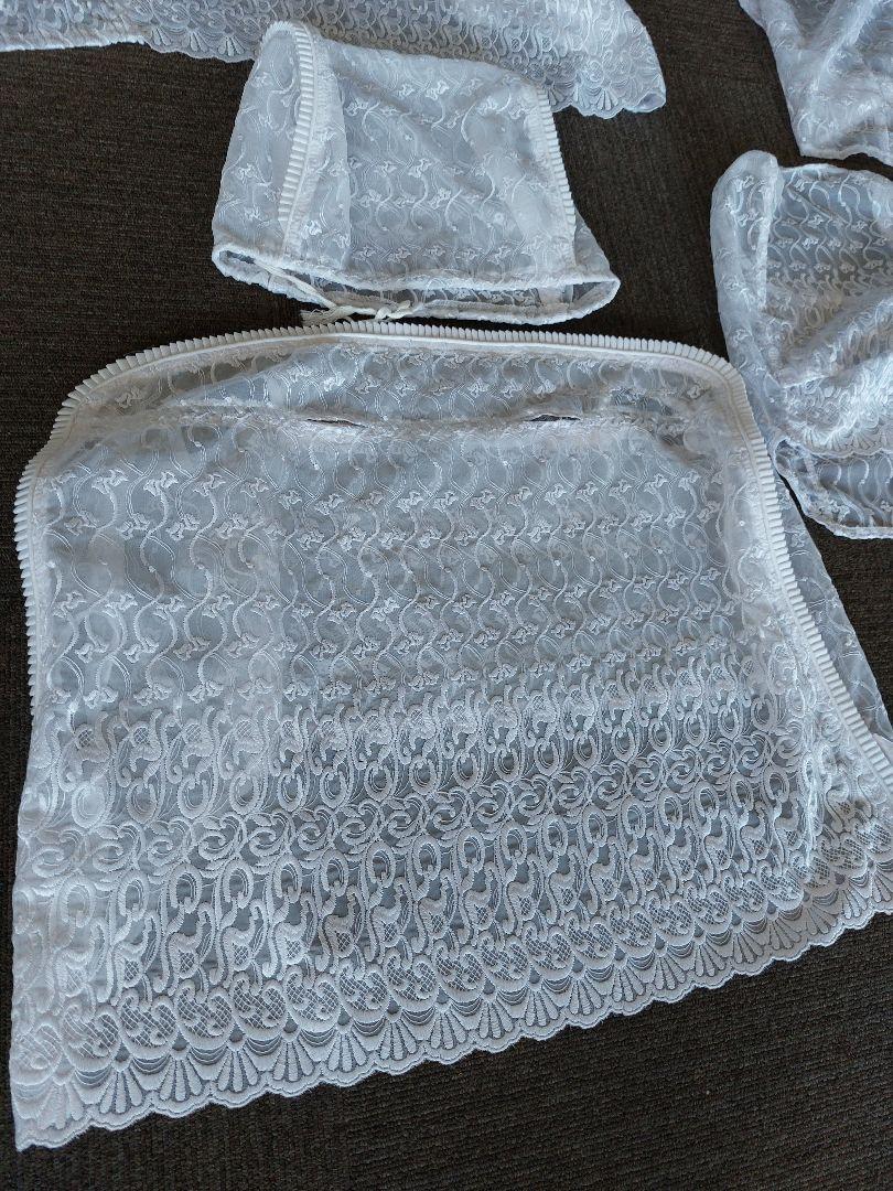 トヨタ　17クラウン　純正ハーフシートカバーセット　レース　送料込み　中古品 トヨタ 17クラウン 純正ハーフシートカバーセット レース 送料