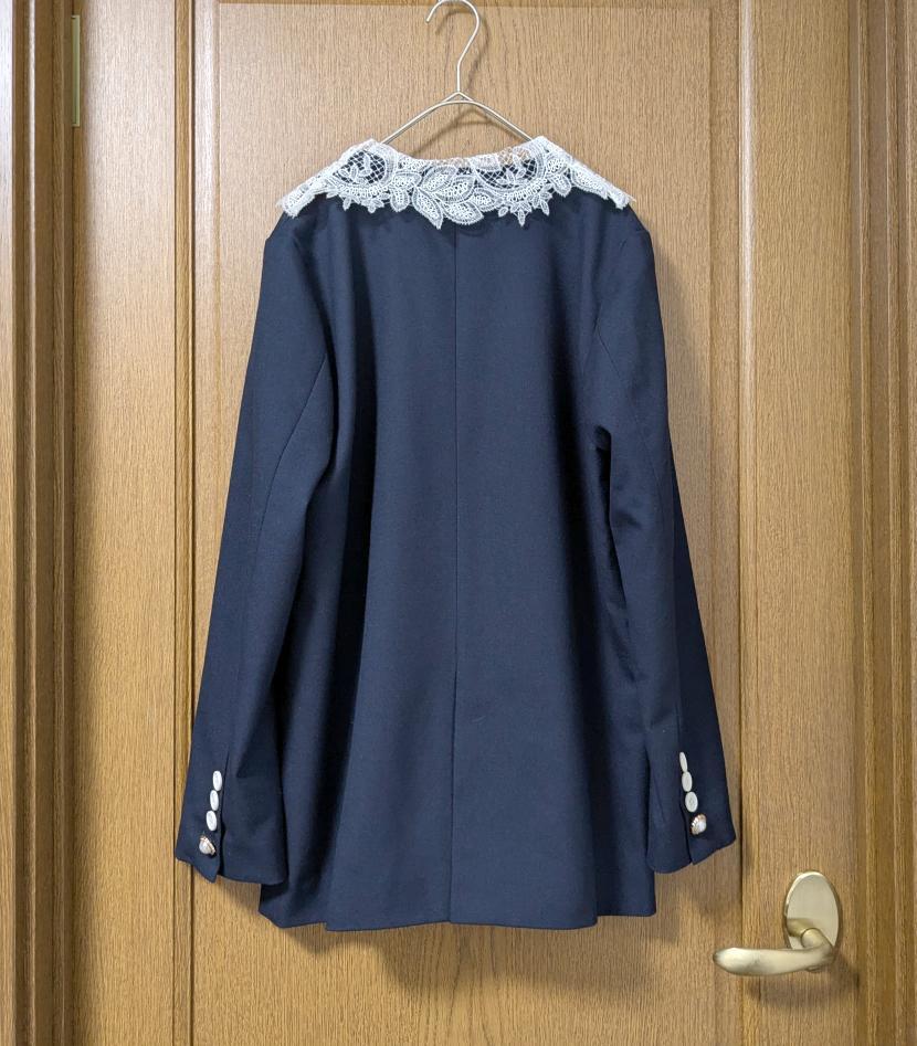 良品 LILY BROWN アタッチドレースカラーダブルJK