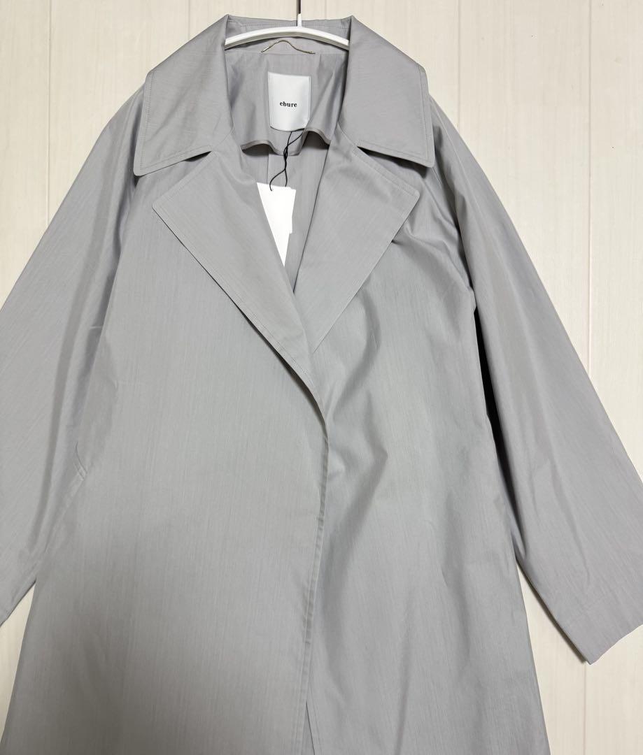 新品 ebure ハイカウント シルクコットン トレンチ コート 97,900