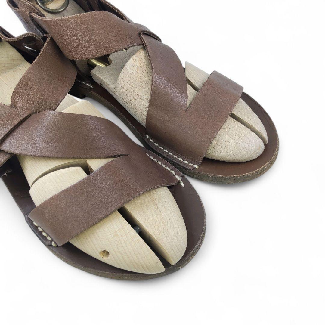 Maison Margiela】美品 ストラップ レザー サンダル ベルクロ
