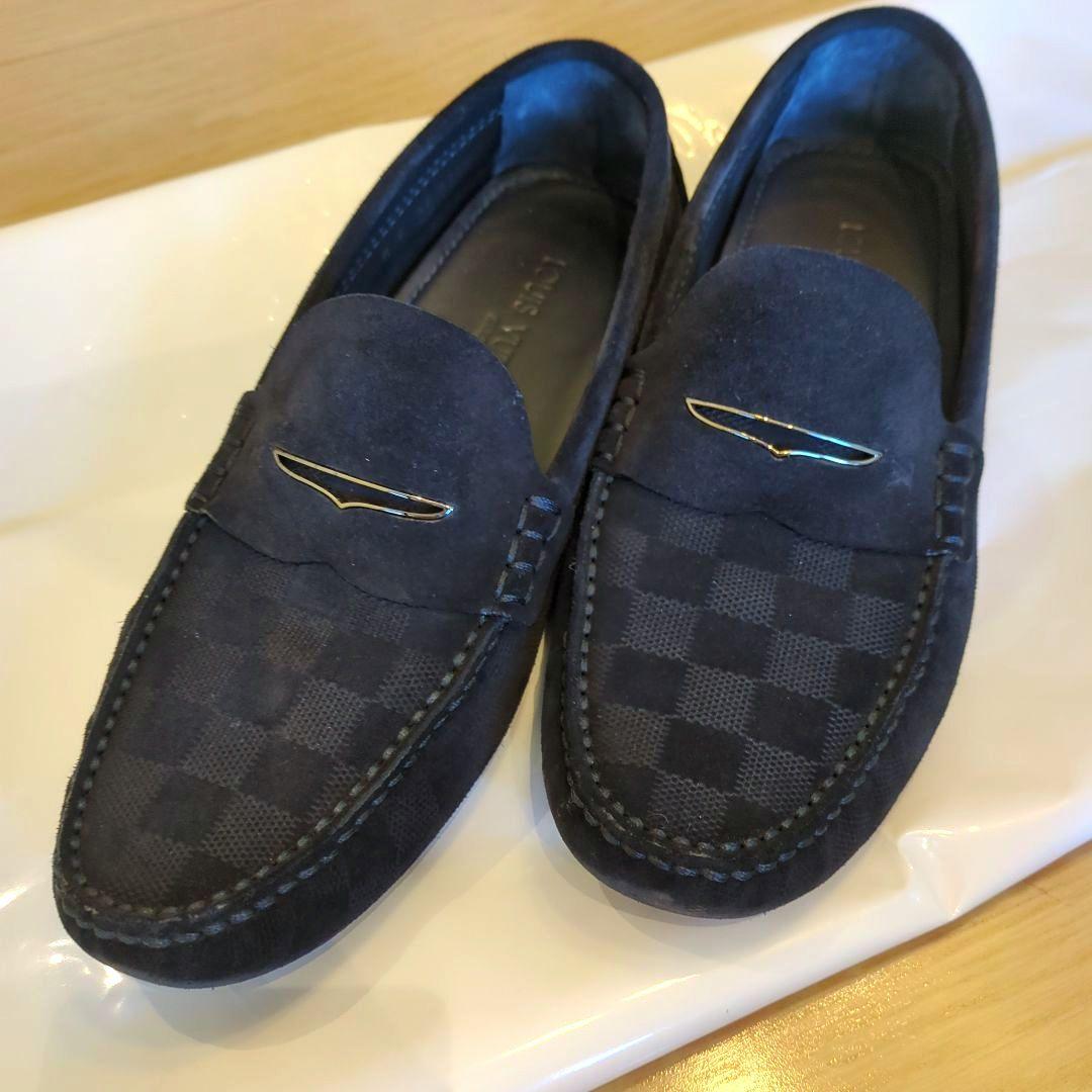 ルイヴィトン ダミエグラフィット ドライビングシューズ ローファー