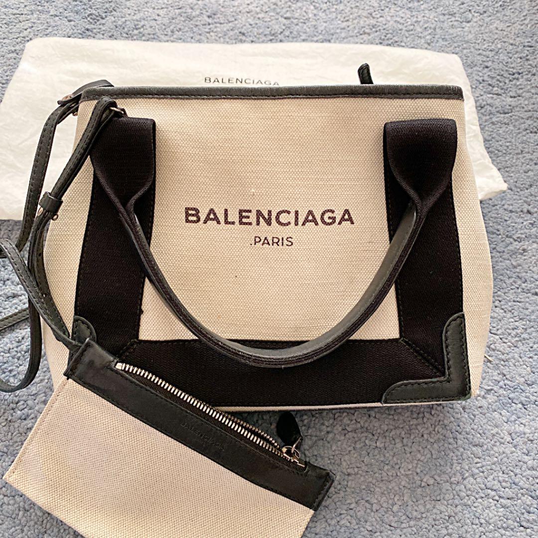 送料無料安い 最終価格 バレンシアガ カバスXS キャンバスレザートート