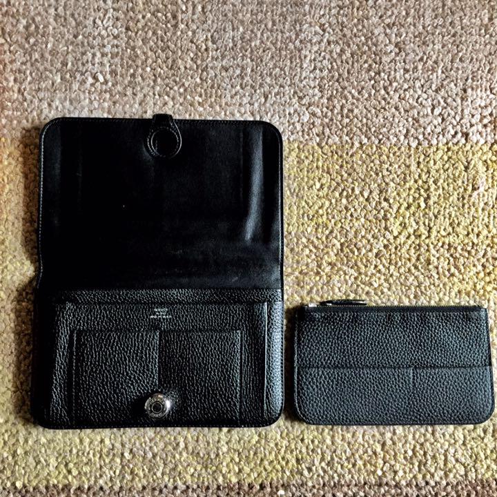 HERMES ドゴンGM 長財布 ブラック　黒