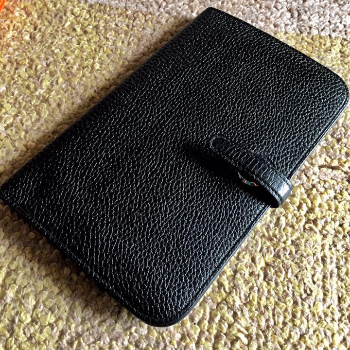 HERMES ドゴンGM 長財布 ブラック　黒
