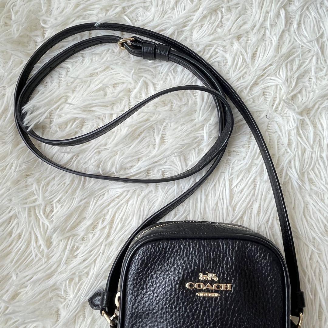 美品✨️コーチ ショルダーバッグ レザー ブラック F71842