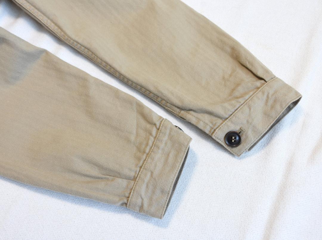 ARMEN（アーメン）フランス製・ヘリンボーン生地ワークジャケット size2 ARMEN（アーメン）フランス製・ヘリンボーン生地ワーク