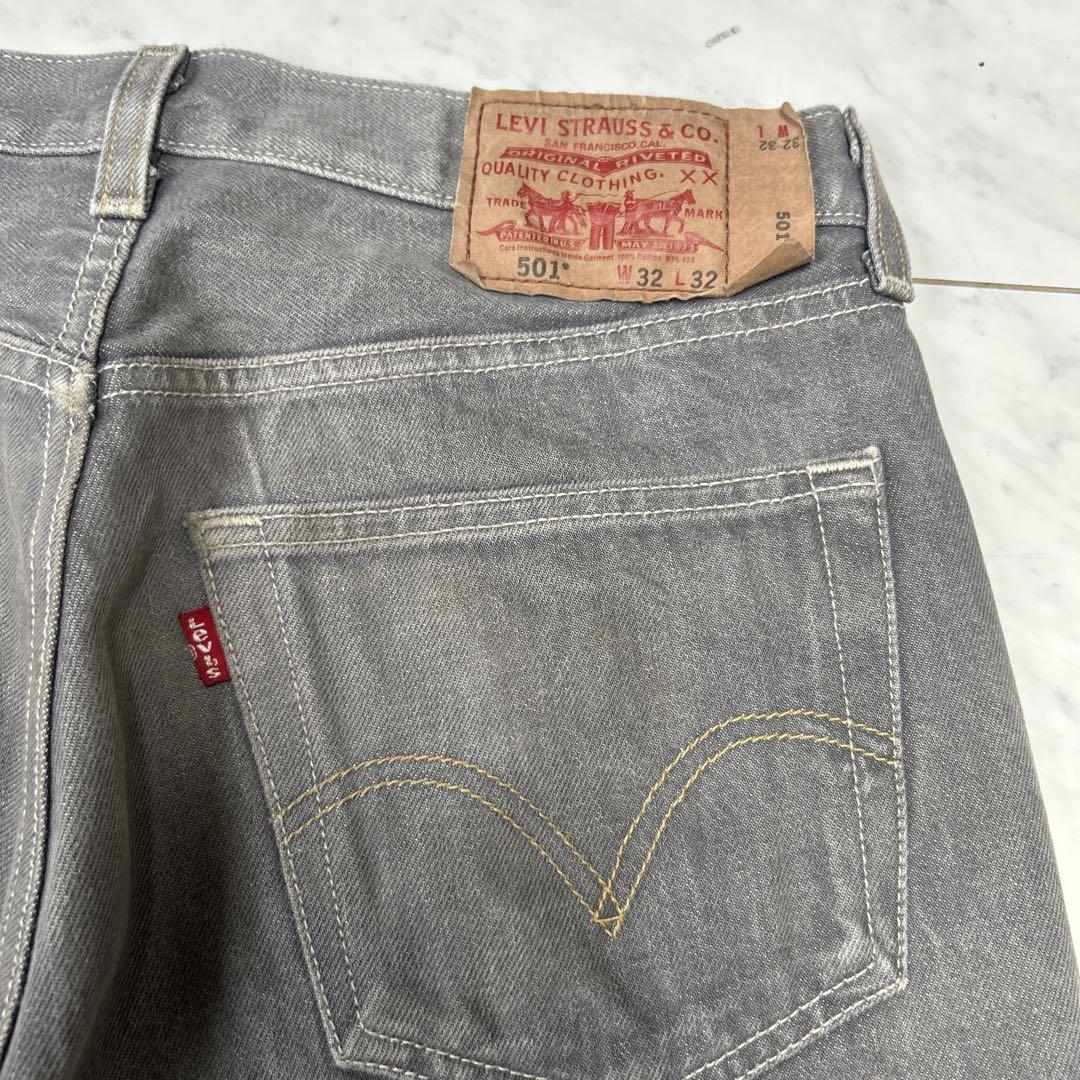 メキシコ製 先染めブラック 金ステッチ リーバイス 501 32×32