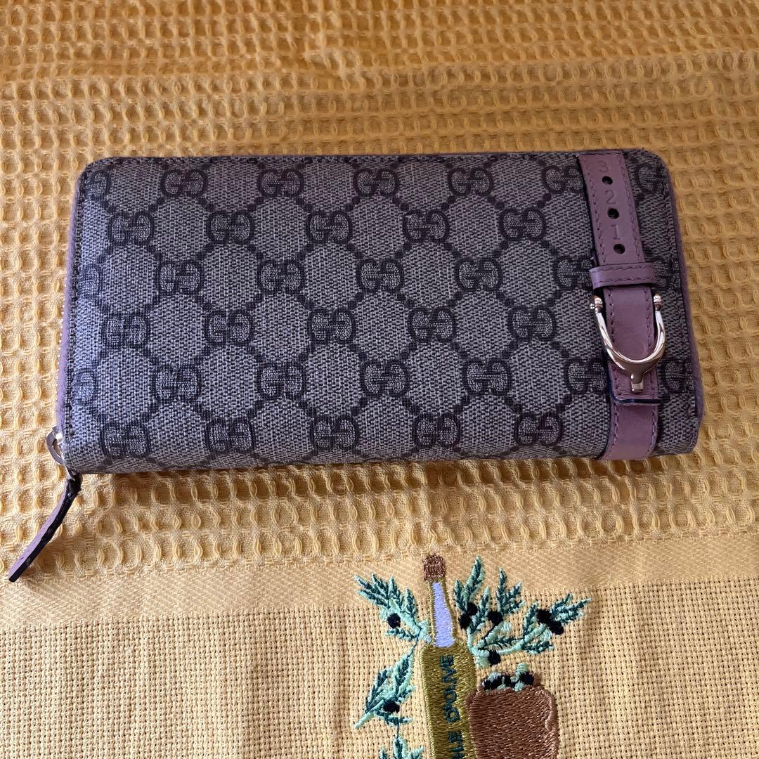 Gucci GGパターン 長財布 ブラウン/ピンク