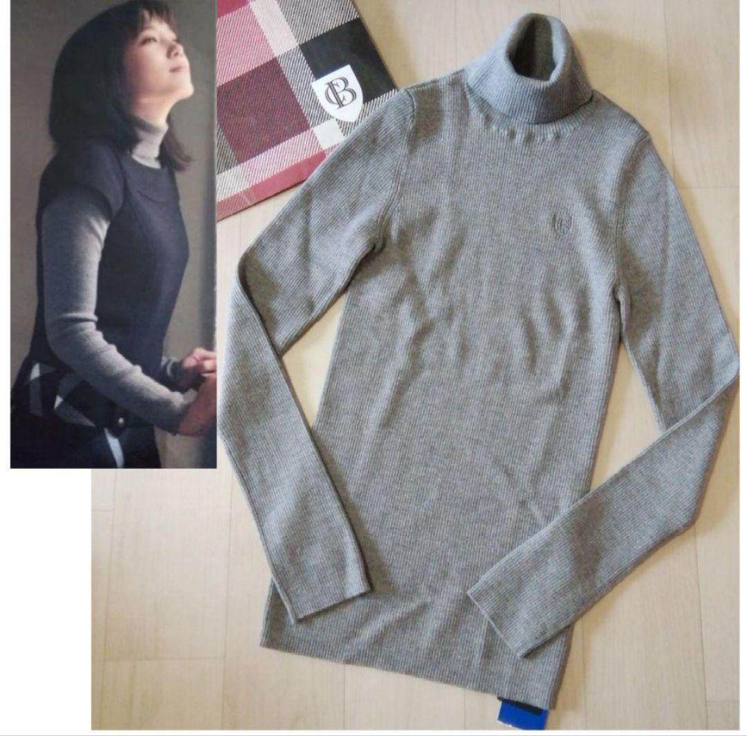 本田翼さん着用 カタログ掲載 リブタートルニット 38M BLUE LABEL CRESTBRIDGE