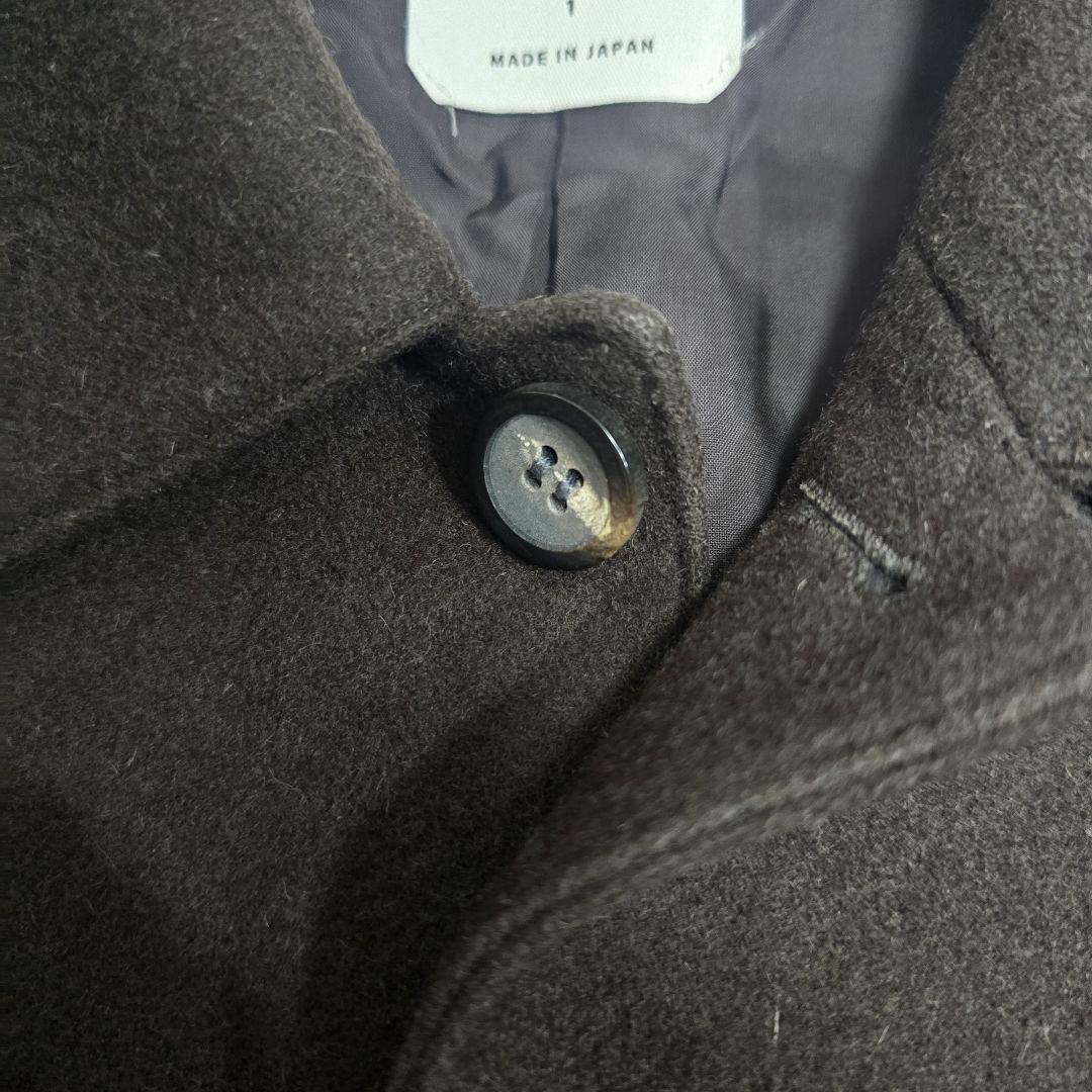 【美品】UNITED TOKYO メリノメルトンステンカラーコート ブラウン1