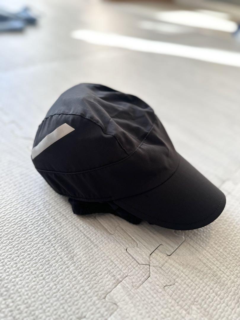 【美品】ランニングウェア 上下セット※キャップ付き 黒 アシックス