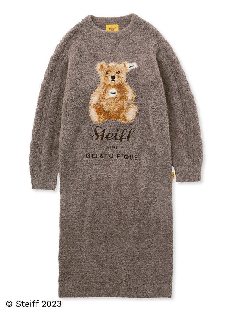 新品 ジェラートピケ 【Steiff】パウダージャガードワンピース シュタイフ