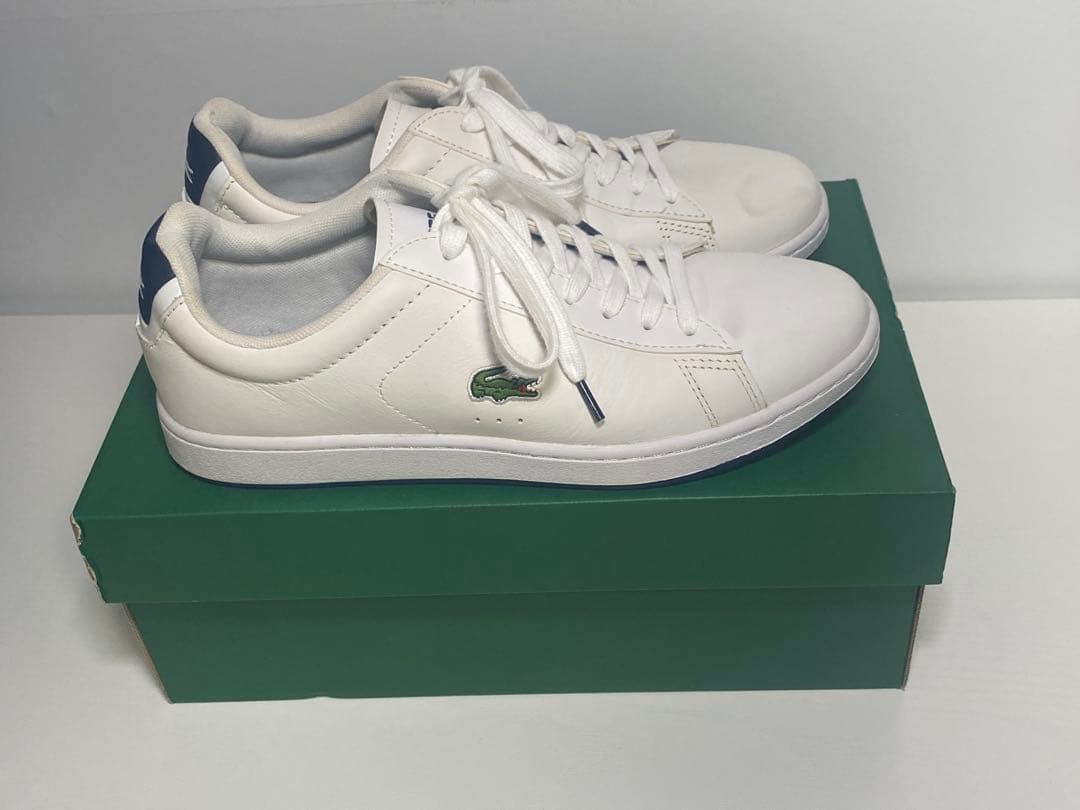 【汚れあり】ラコステ レザースニーカー メンズ 25cm