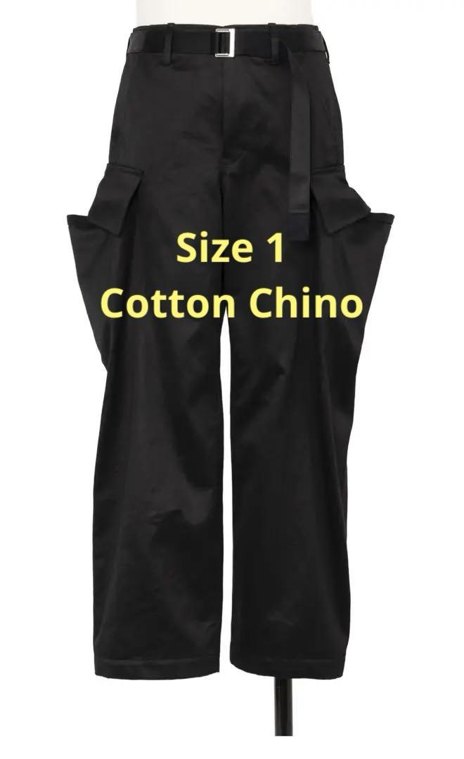 パンツ sacai 25aw Cotton Chino Black size1
