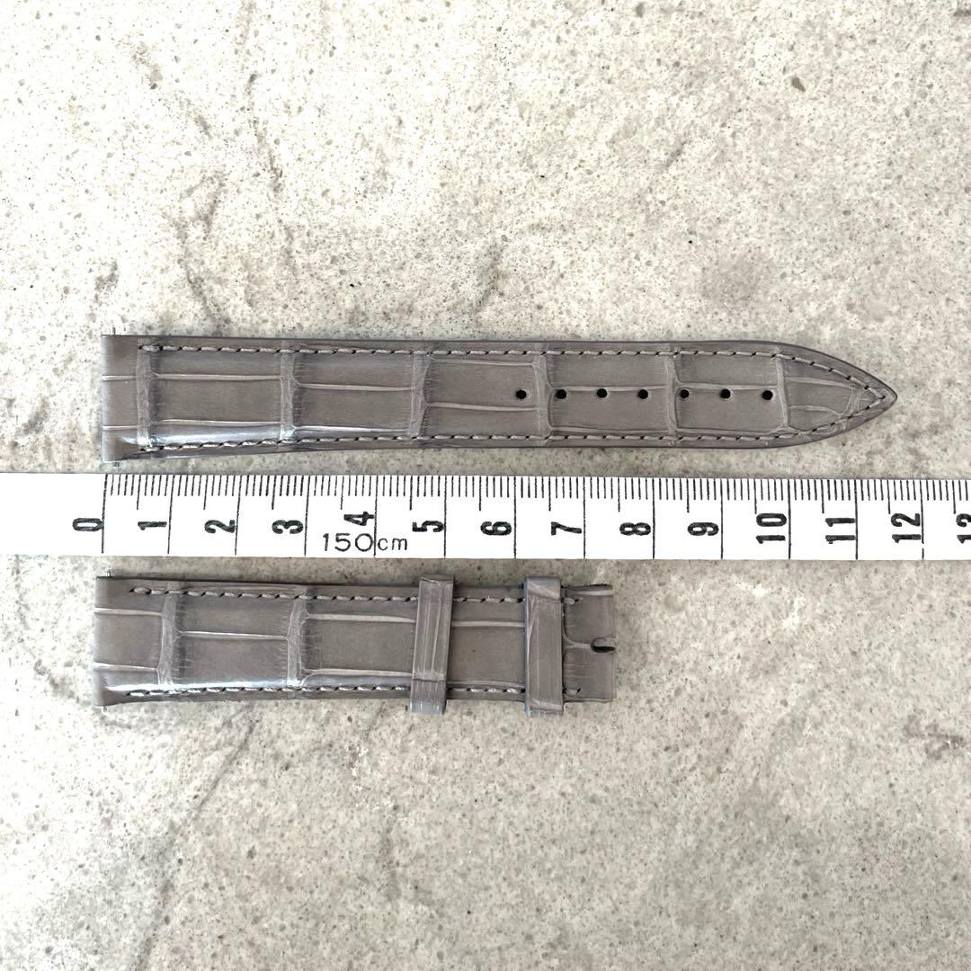 新品フランクミュラー　クロコダイル　新品革バンド　グレー