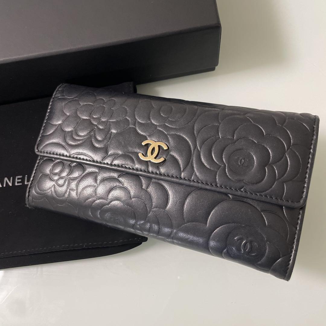 CHANEL カメリア 長財布