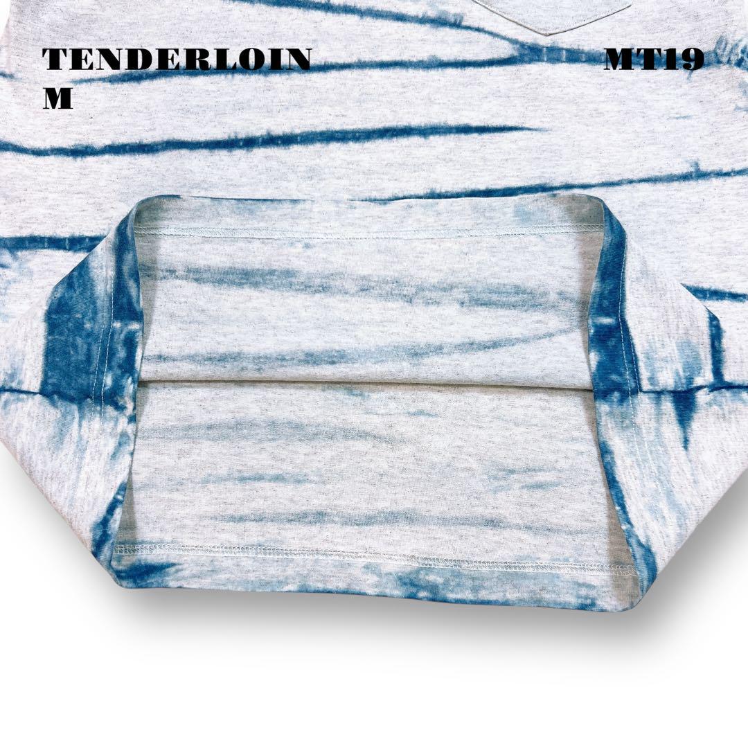 人気品！ TENDERLOIN 半袖 Tシャツ タイダイ インディゴ ブルー M