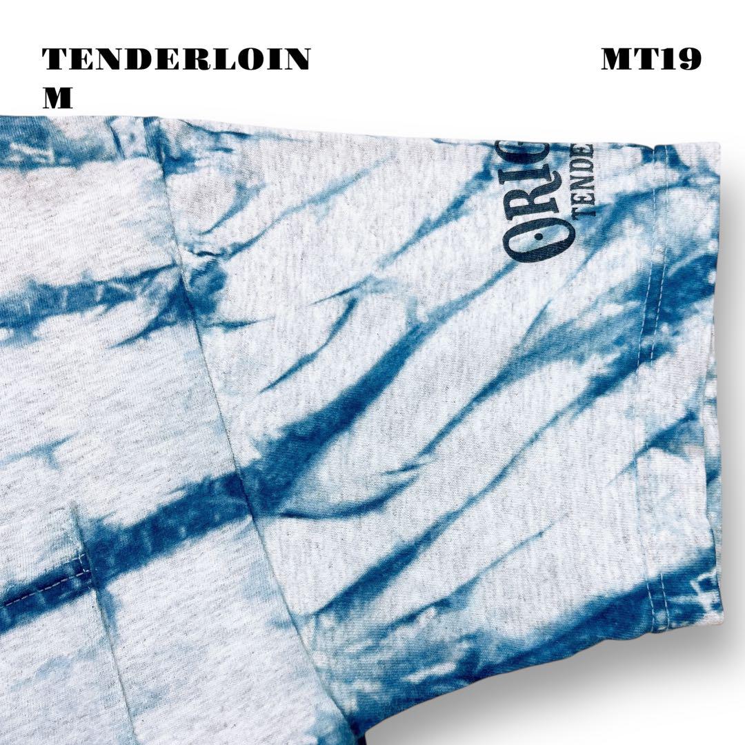 人気品！ TENDERLOIN 半袖 Tシャツ タイダイ インディゴ ブルー M