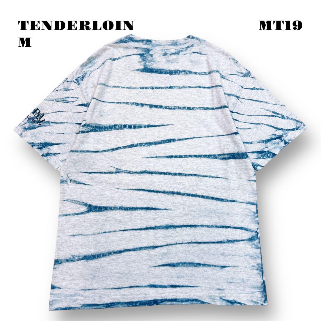 人気品！ TENDERLOIN 半袖 Tシャツ タイダイ インディゴ ブルー M