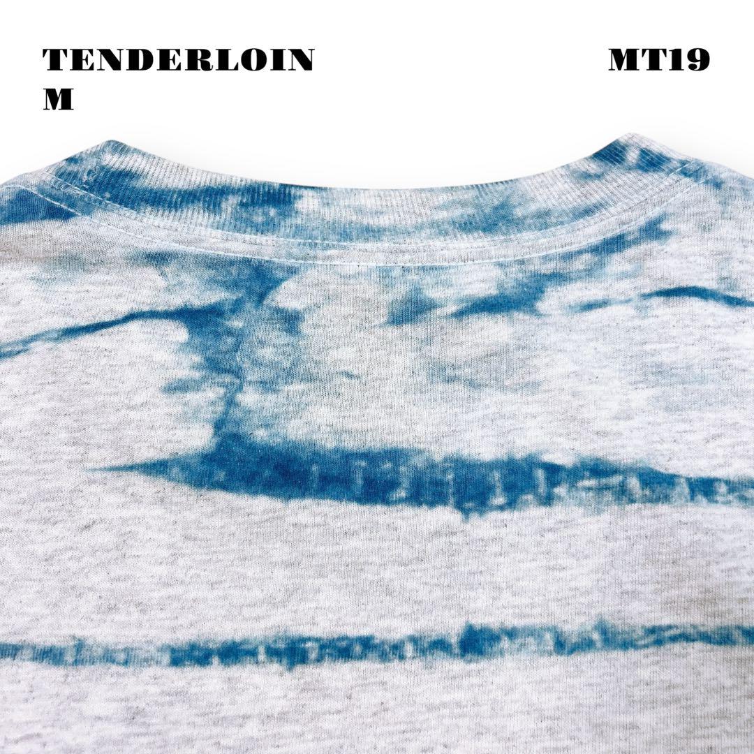 人気品！ TENDERLOIN 半袖 Tシャツ タイダイ インディゴ ブルー M