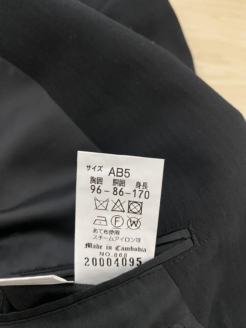 【美品】青山×MODA RITORNOスーツ上下セットアップ ブラックAB5