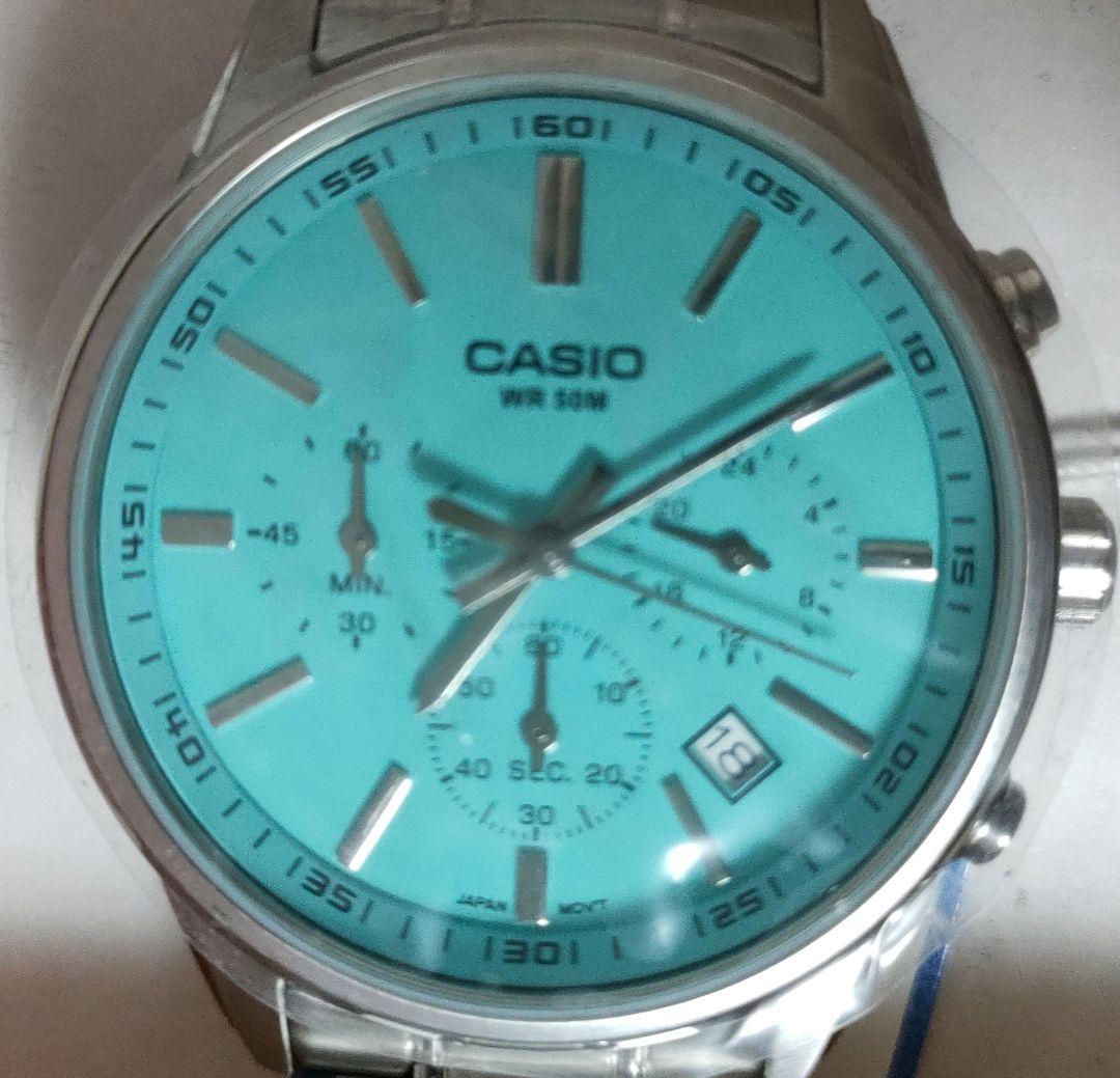 日本未発売】ティファニーブルー クロノメタル ターコイズ CASIO