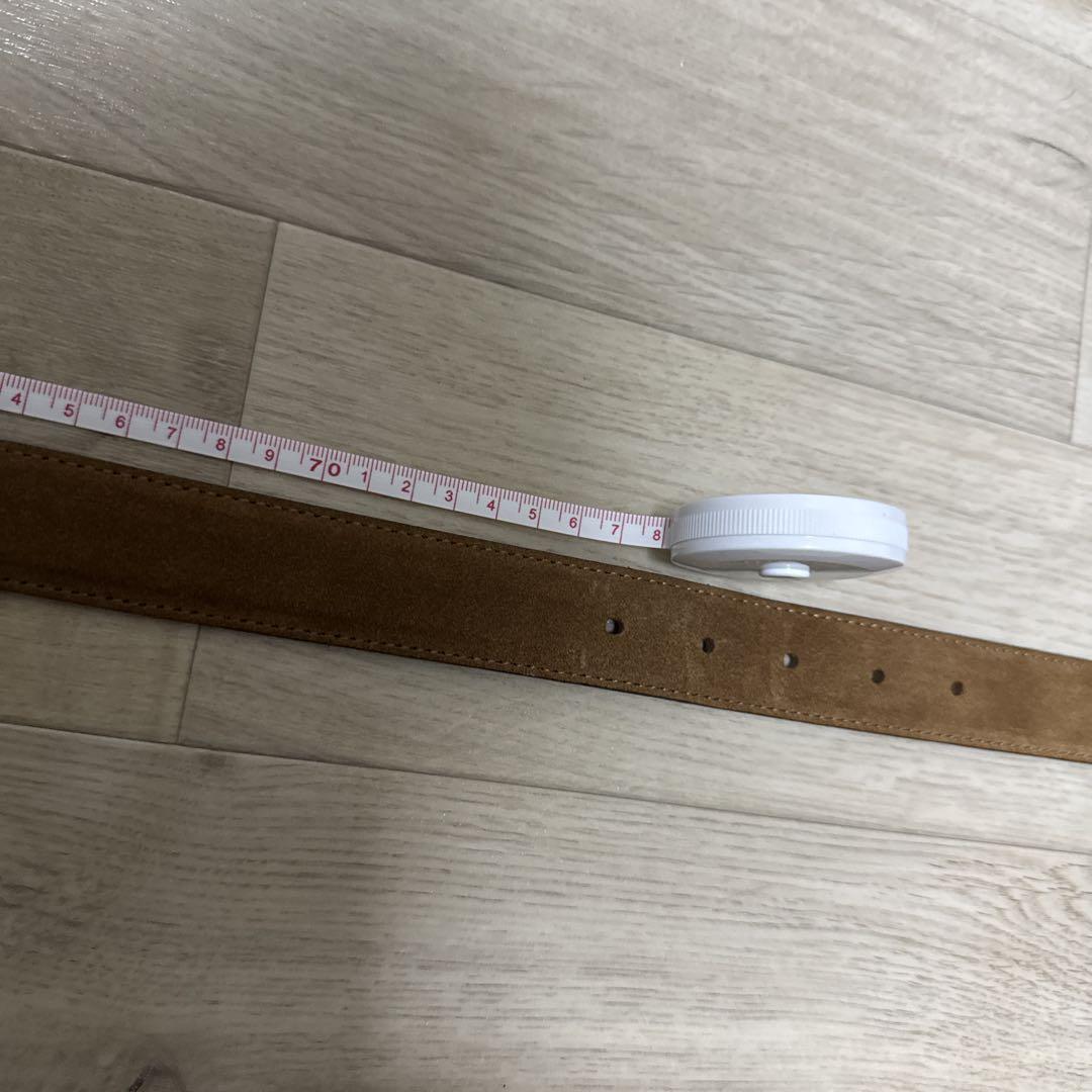 【美品】D'AMICO スエード ベルト メタルバックル